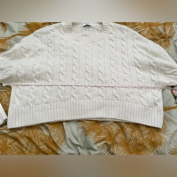 Sunday Best cropped cable knit Peggy sweater M oversized 24” - Picture 6 of 6
